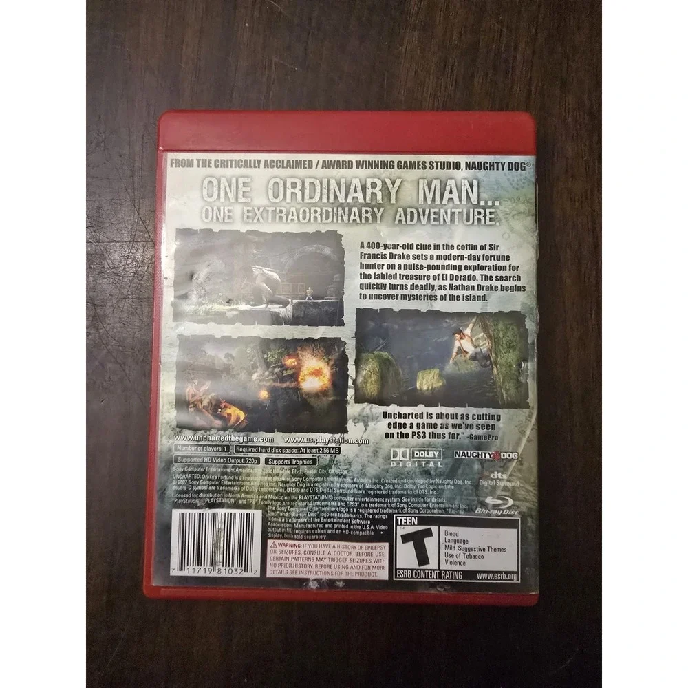 Uncharted Drake's Fortune Playstation 3 Greatest Hits